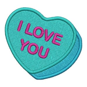 Heart I Love You Embroidery