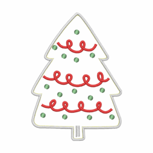 in the hoop christmas tree ornament embroidery file